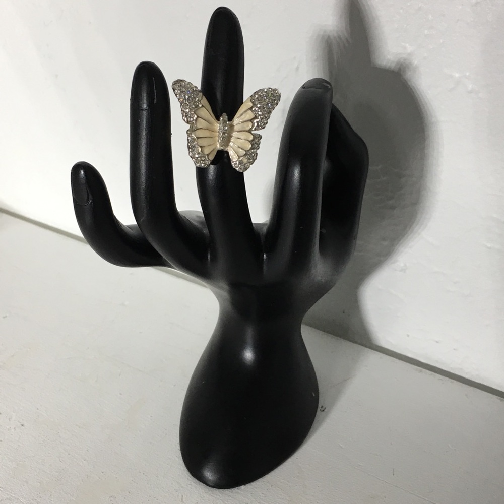 Vintage Rhinestone Butterfly 🦋 Ring - Picture 4 of 8